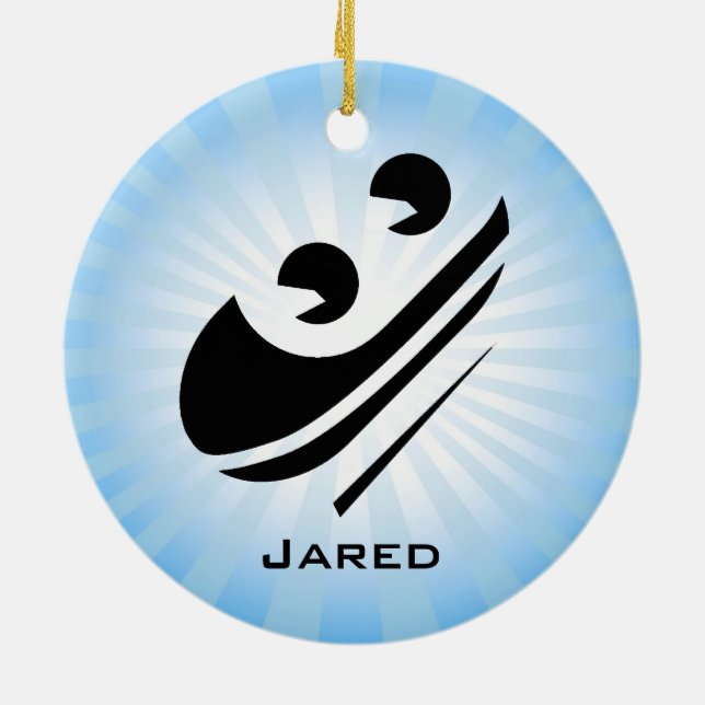 Toboggan Personlig Ornament (Baksidan)