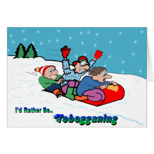 Tobogganing Hälsningskort