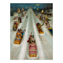 Toboggans på vintern