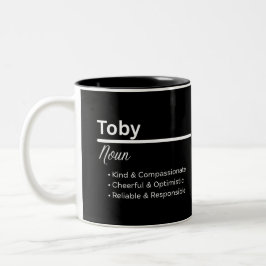 Toby Boy Name Definition Personalized Mug Två-Tonad Mugg