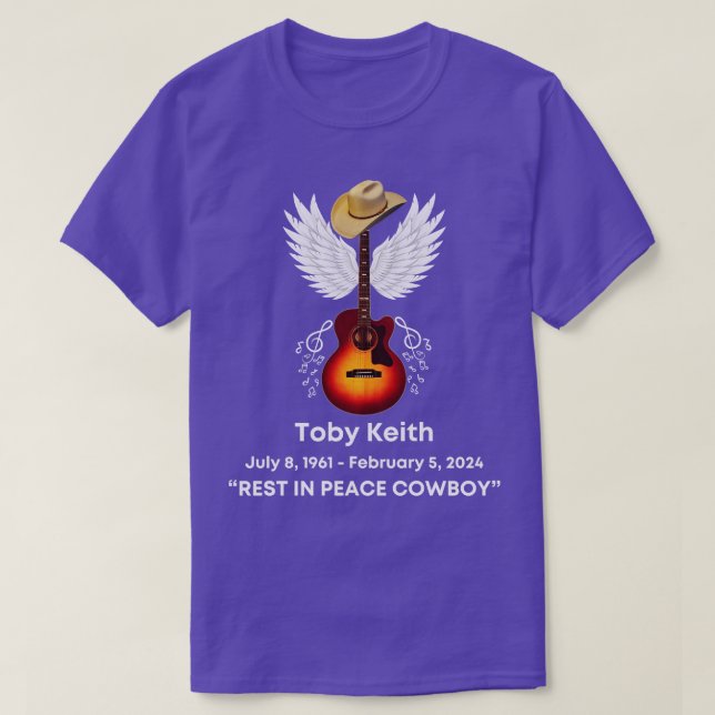 Toby Keith Rest in Peace Tribute Memorial Crewnack T Shirt (Design framsida)