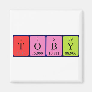 Toby Periodisk magnet bord namn