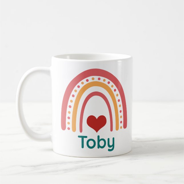Toby Vintage Boho Rainbow Kaffemugg (Vänster)