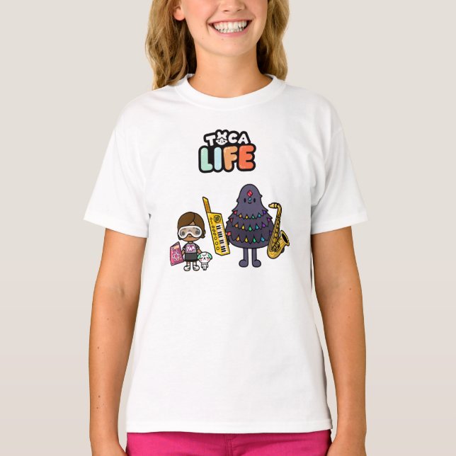 Toca Life Toca Boca Toca World Musician T Shirt (Framsida)