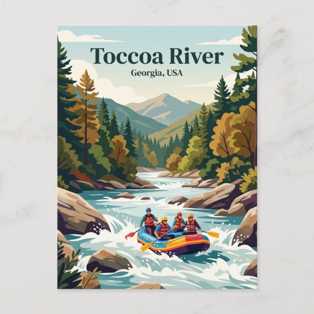 Toccoafloden, Georgia, USA Vykort (Framsida)