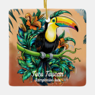Toco Toucan Julgransprydnad Keramik