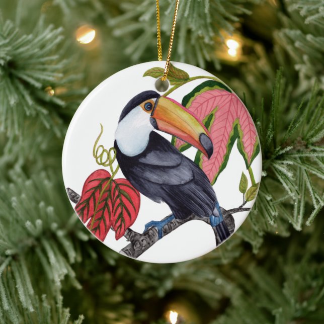 Toco Toucan Julgransprydnad Keramik (Träd)