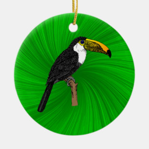 Toco Toucan Julgransprydnad Keramik