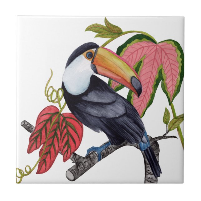 Toco Toucan Kakelplatta (Framsidan)