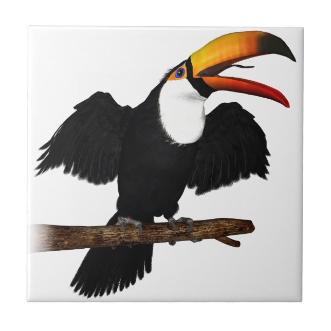 Toco Toucan Kakelplatta (Framsidan)