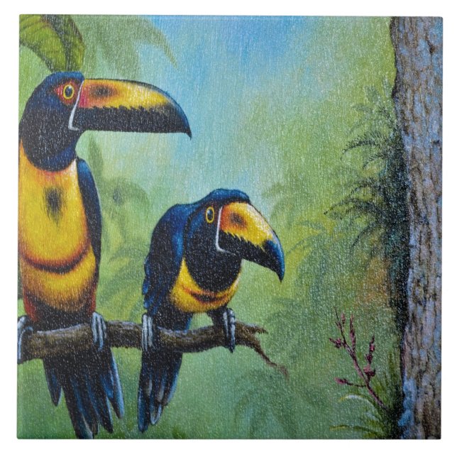 Toco Toucan Kakelplatta (Framsidan)