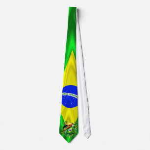 Toco Toucan med den Brasilien flaggatien Slips