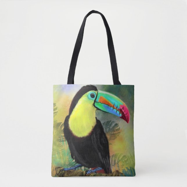 Toco Toucan Tote Bag Tygkasse (Framsida)