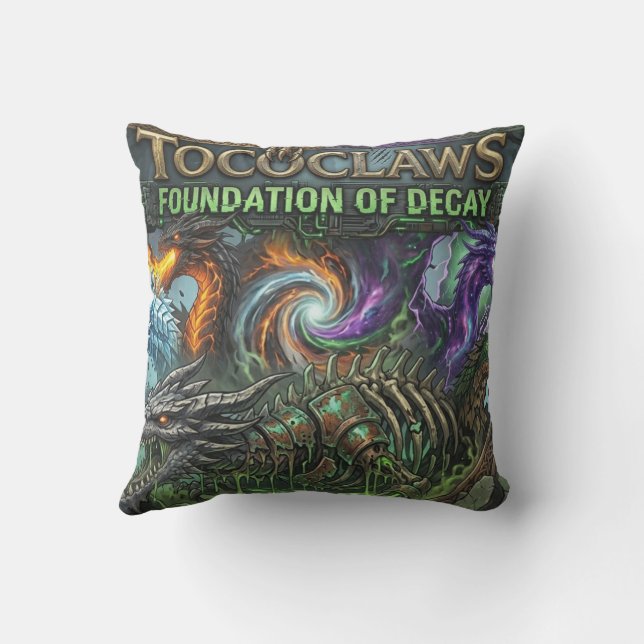 TOCOCLAWS Foundation of Decay Undead Drakbanner Kudde (Baksida)