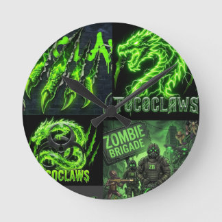 TOCOCLAWS Neon Grön Elektrisk Drak - Million Gre Rund Klocka