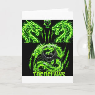 TOCOCLAWS Tvilling Neon Grön Blixt Drakar Kort