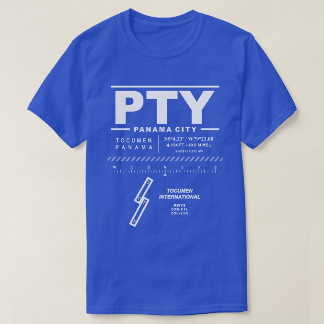 Tocumen Internationell Airport PTY T-Shirt (Design framsida)