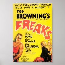 Tod Brownings "Freaker"-film poster.