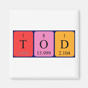 Tod Periodisk magnet bord namn
