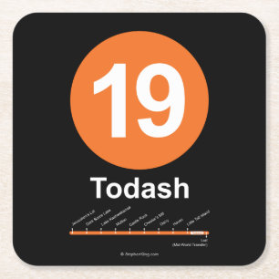 Todash Underlägg Papper Kvadrat