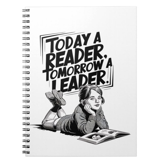 Today a Reader - Book Reading Girl - Bookworm Girl Anteckningsbok (Framsidan)
