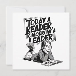 Today a Reader - Book Reading Girl - Bookworm Girl Kort
