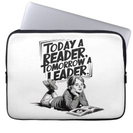 Today a Reader - Book Reading Girl - Bookworm Girl Laptop Fodral