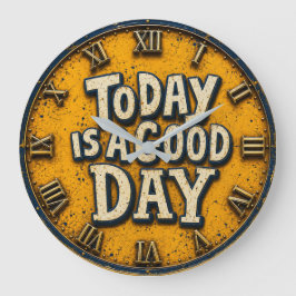 Today Is a Good Day Inspirational Positive Quote Stor Klocka