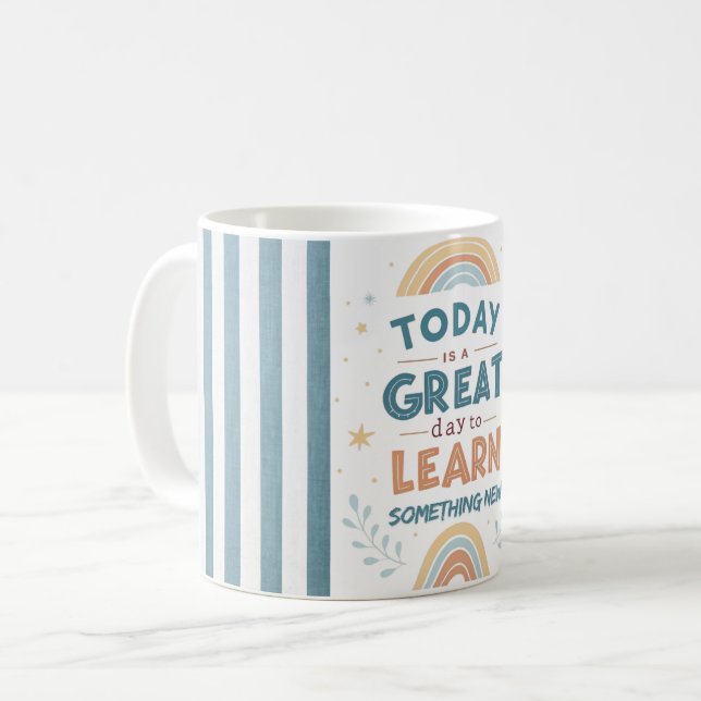 Today Is a Great Day to Learn Something New Kaffemugg (Framsida vänster)