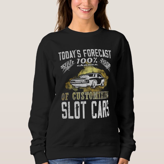 Today´s Forecast mini car hobby Toy Car Racing T Shirt (Framsida)