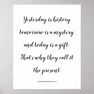 Todayen är ett inspirera citationstecken för gåva poster