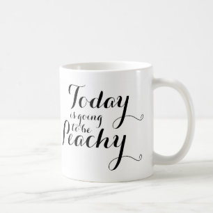 Todayen går att vara den Peachy Calligraphymuggen Kaffemugg