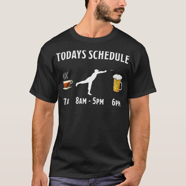 Todays Schedule Coffee Darts Beer Gift T Shirt (Framsida)