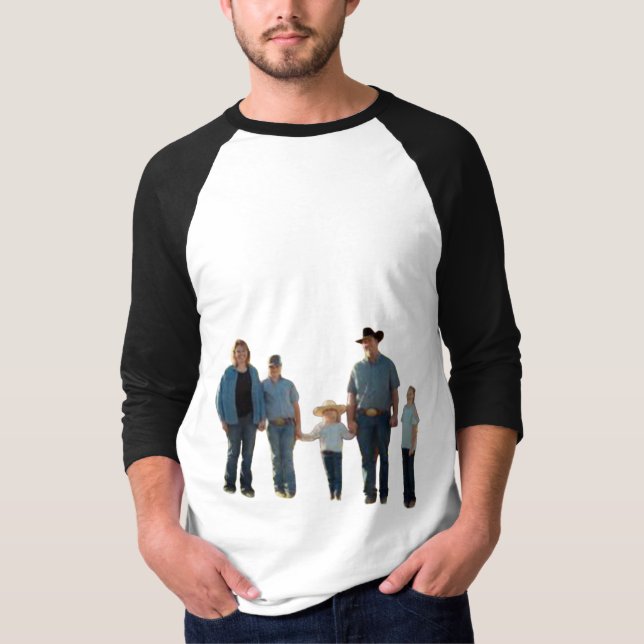 Todd Family Manar Basic 3/4 Sleeve Raglan T-Shirt (Framsida)