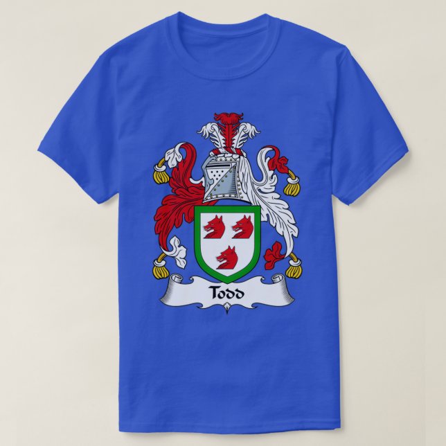 Todd Jackar Arm Family Crest T Shirt (Design framsida)