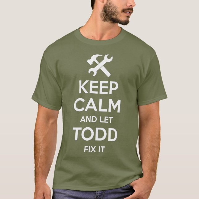 TODD-korrigeringsoffert Funny Birthday Personlig N T Shirt (Framsida)