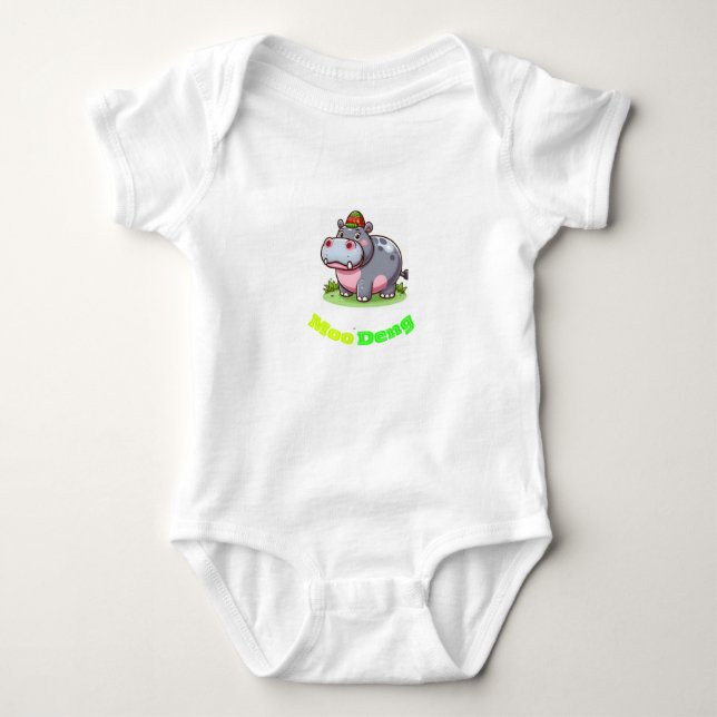 Toddle-karosseri med Moo Deng T Shirt (Framsida)