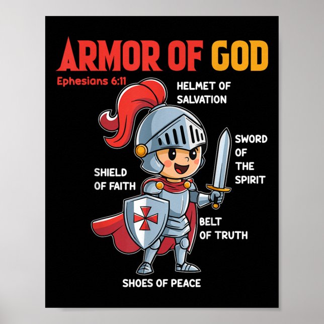 Toddler Boy Armor Of God Brother Son Men Kid Chris Poster (Framsidan)
