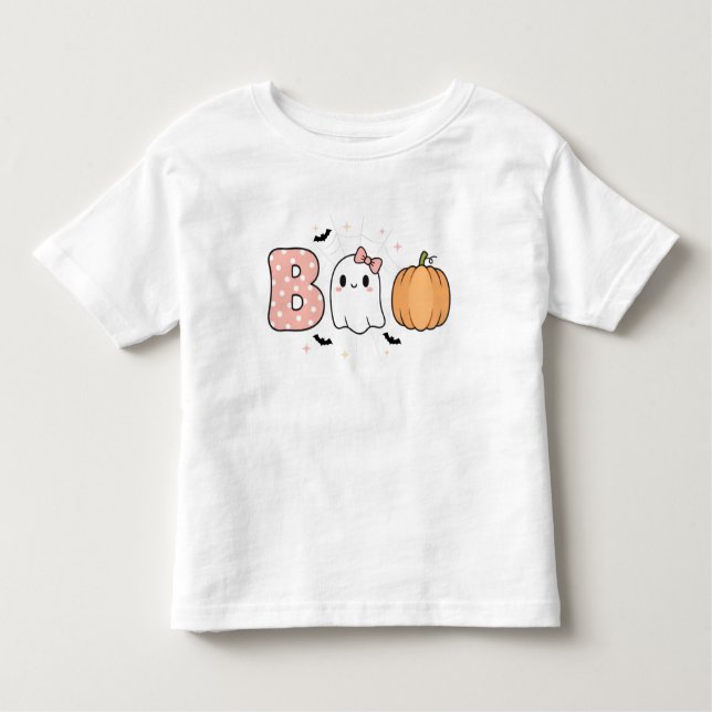 Toddler Girl Halloween shirt T Shirt (Framsida)