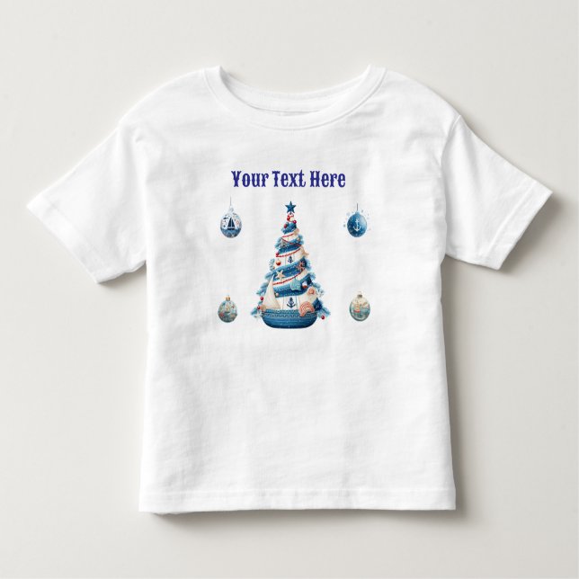 "Toddler nautisk jultröja – Holiday Sailo T Shirt (Framsida)