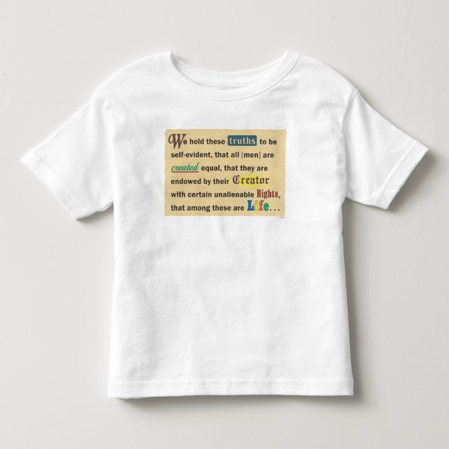 Toddler t-shirt med en deklaration. (Framsida)