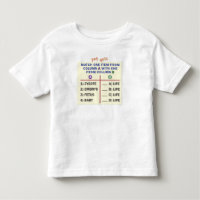 Toddler t-shirt med ett frågesport.