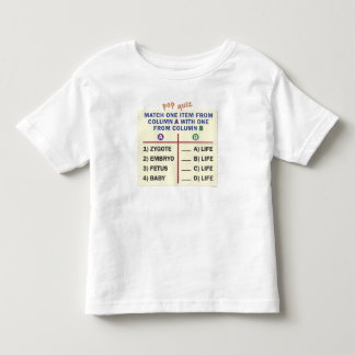 Toddler t-shirt med ett frågesport.