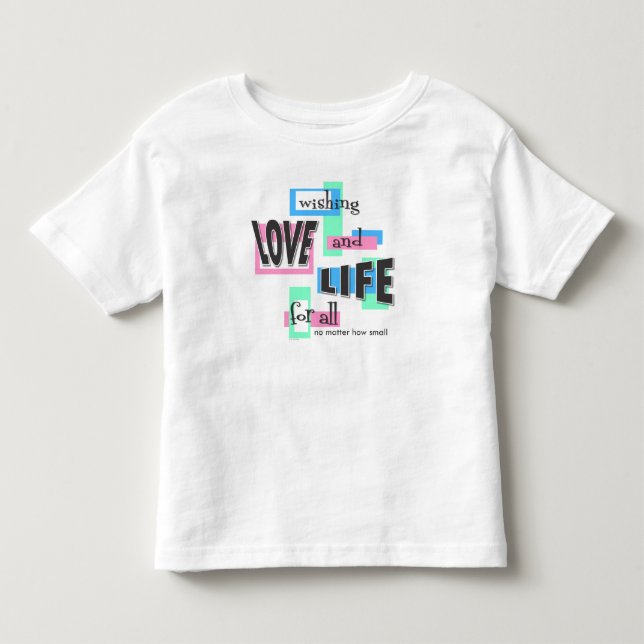 Toddler t-shirt med ett pro-life budskap. (Framsida)