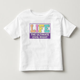 Toddler t-shirt med ett pro-life budskap.
