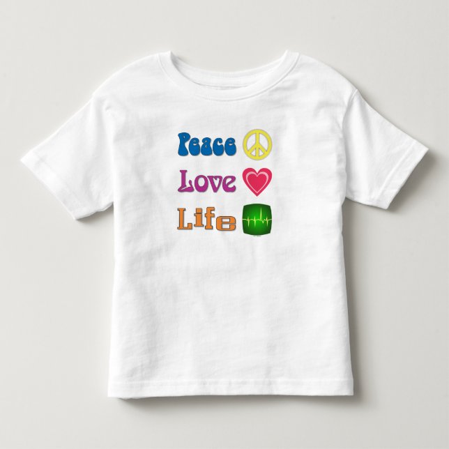 Toddler t-shirt with a pro-life message. (Framsida)
