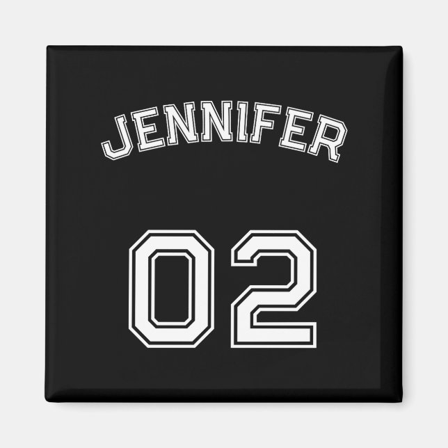 Toddler Teen Girl Name Jersey Number Nk Srts  Magnet (Framsidan)