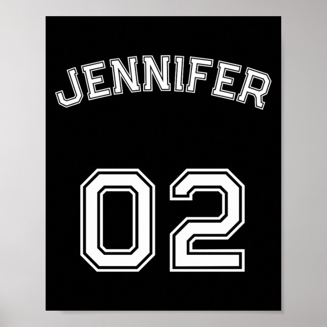 Toddler Teen Girl Name Jersey Number Nk Srts  Poster (Framsidan)