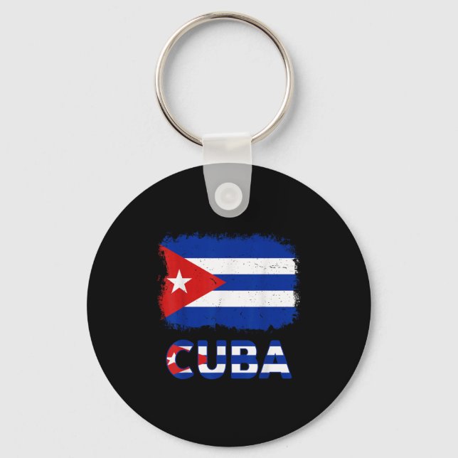 Toddler White Cuban La Cubanita Cuba Flag Hispanic Nyckelring (Framsida)