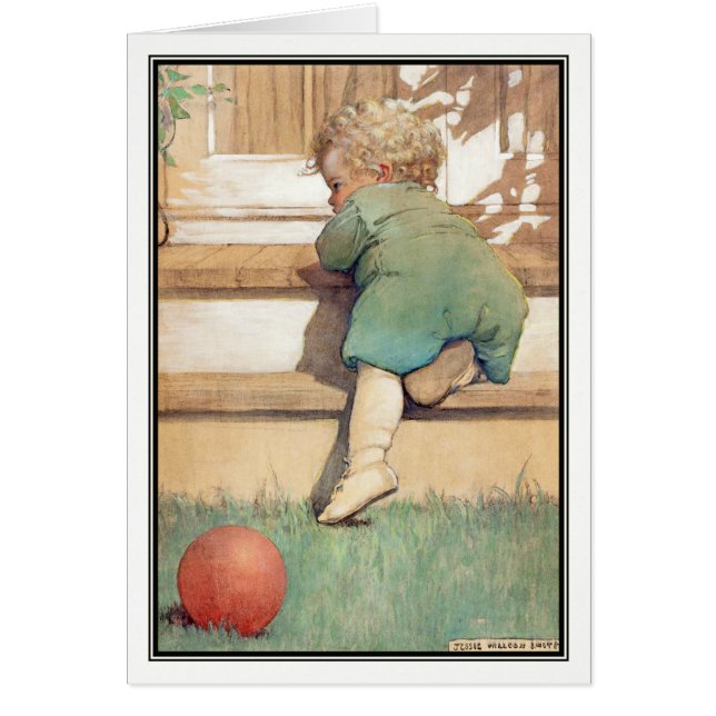 Toddling Pojke av Jessie Willcox Smith Hälsningskort (Framsidan)